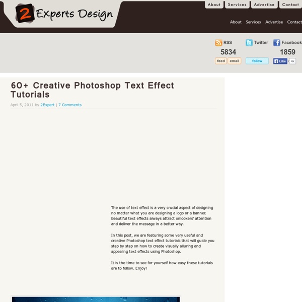 60+ Creative Photoshop Text Effect Tutorials