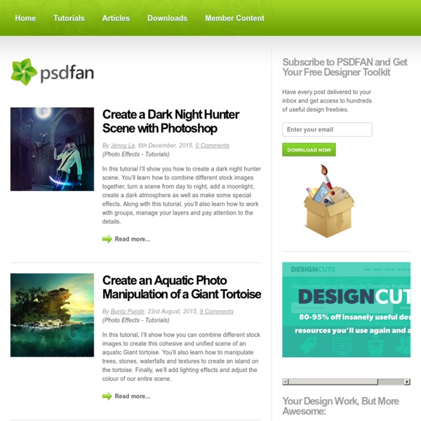 PSDFAN - Adobe Photoshop Tutorials, Design Articles and Resources