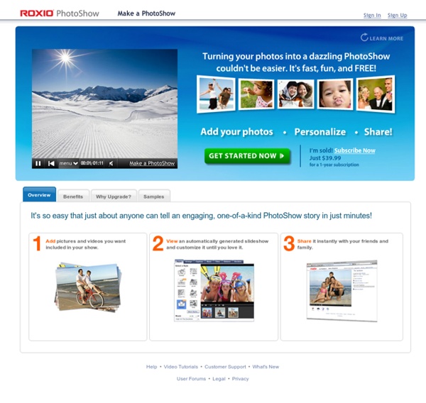 Roxio PhotoShow - Make Free Photo Slideshow with Music - Create Online Slideshows