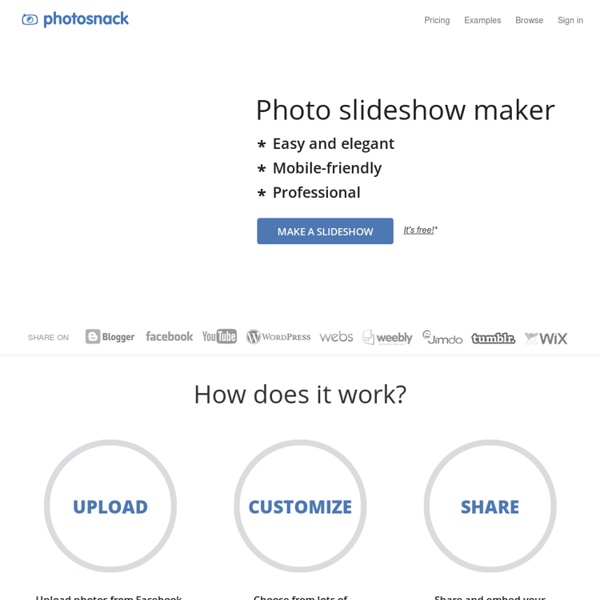 PhotoSnack: Free Photo Slideshow Maker, HTML5 Slide Shows