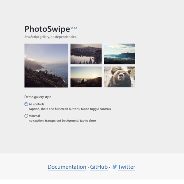 PhotoSwipe: Responsive JavaScript Image Gallery