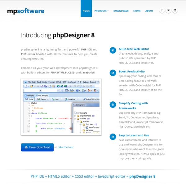 PhpDesigner 8 - All-In-One PHP IDE & PHP Editor & HTML5 Editor & Web Editor