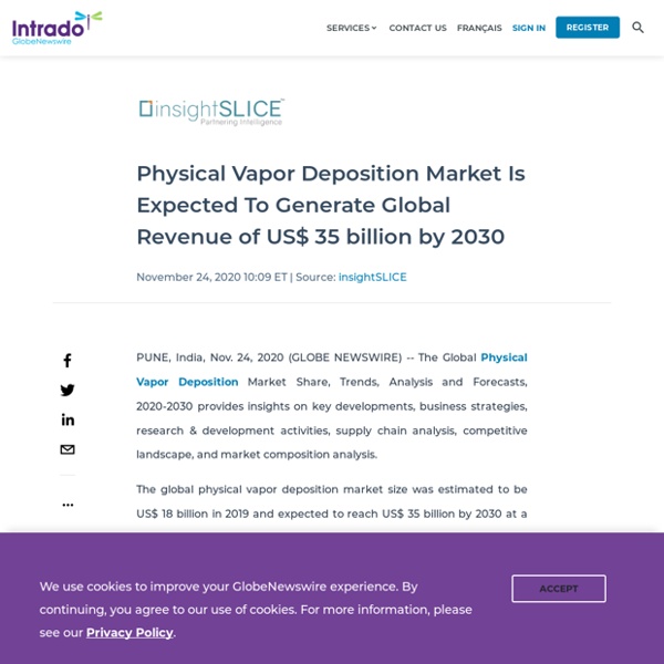Physical Vapor Deposition Market Is Expected To Generate Global Revenue of US$ 35 billion by 2030