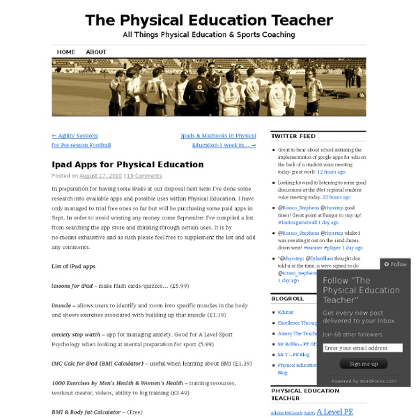 Ipad Apps for Physical Education