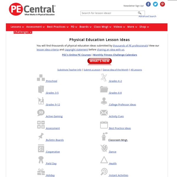 PE Central - Lesson Plans