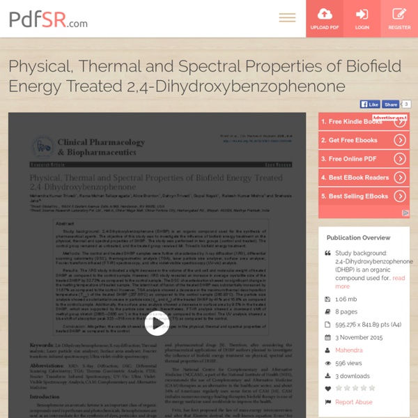 2, 4-Dihydroxyacetophenone XRD Study - Evaluation of Biofield