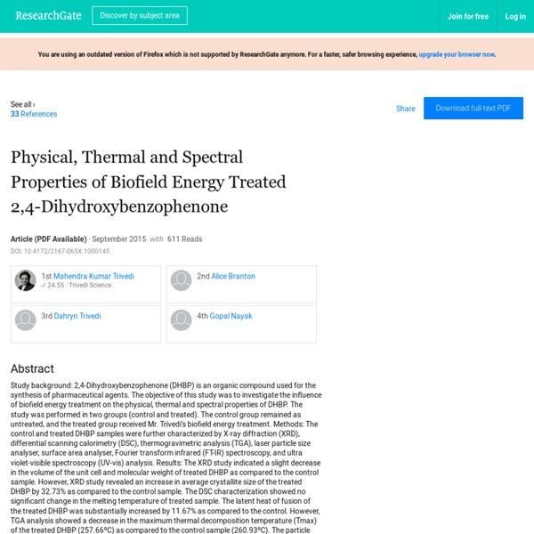 Human Energy Impact on Thermal Properties of DHBP