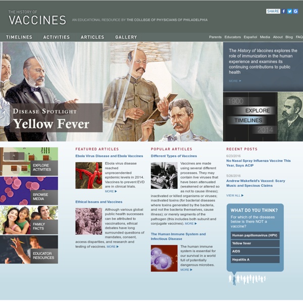 History of Vaccines — A Vaccine History Project of The College of Physicians of Philadelphia