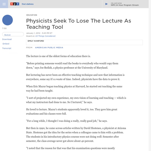 Physicists Seek To Lose The Lecture As Teaching Tool
