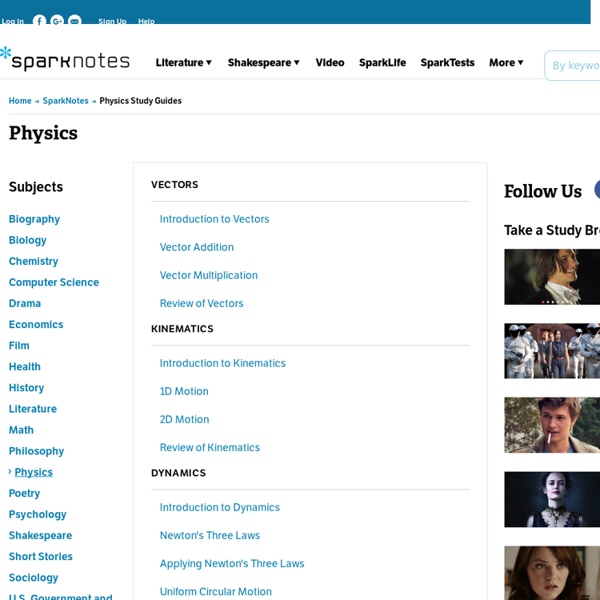 Physics Study Guides - SparkNotes