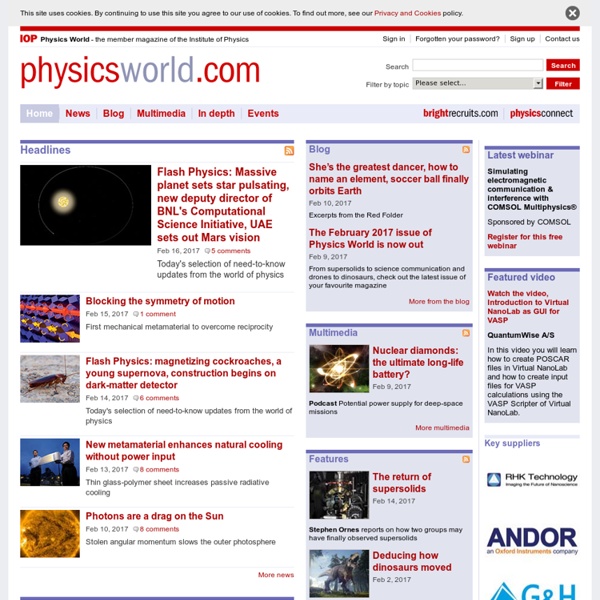 Physicsworld.com homepage