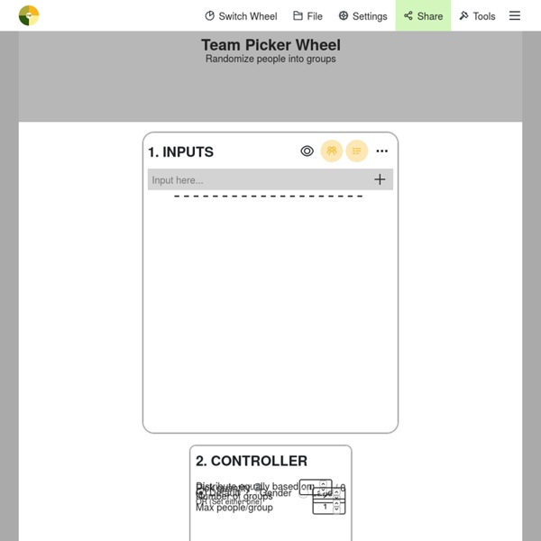 Team Picker Wheel - Randomize a List of Names into Group