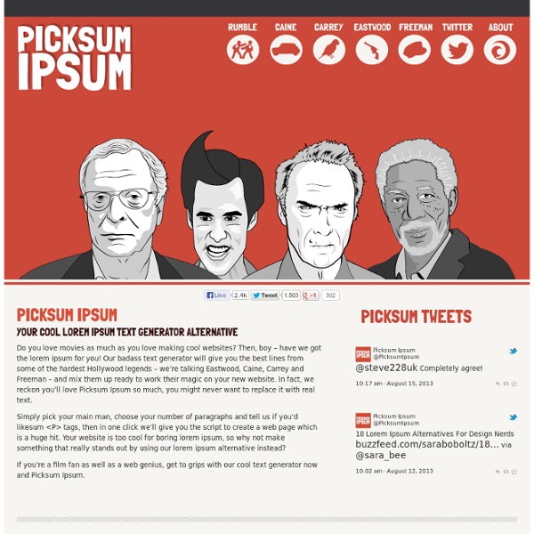 Picksum Ipsum - Movie Lorem Ipsum Text Generator Alternative