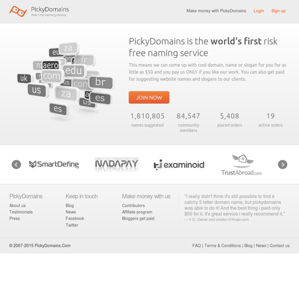 Risk-Free Naming Service – Naming, Domain Names, Slogans