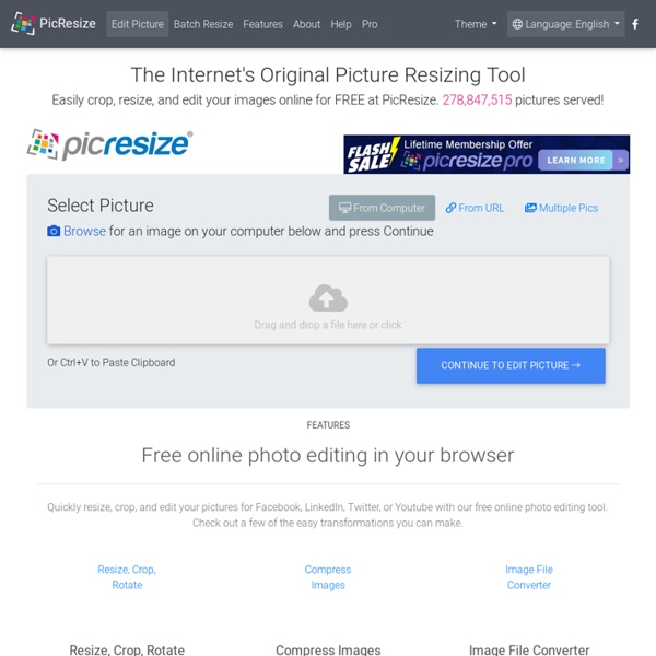 Free Online Picture Resizer - Crop and Resize photos, images, or pictures online for FREE!