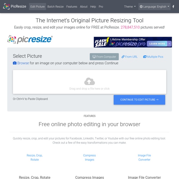 PicResize - Crop, Resize, Edit images online for free!