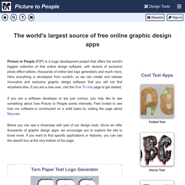 Picture to People - Free Online Photo Editors and Text Generators