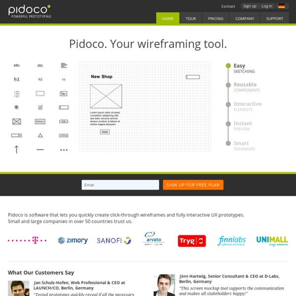 Wireframing tool for rapid UI design - Try it free - by Pidoco