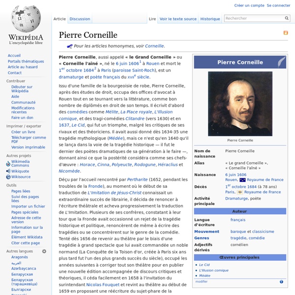 Wikipédia - Pierre Corneille