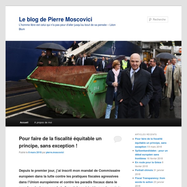 Pierre Moscovici - Le blog