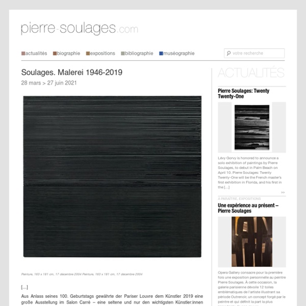 Le site documentaire sur Pierre Soulages