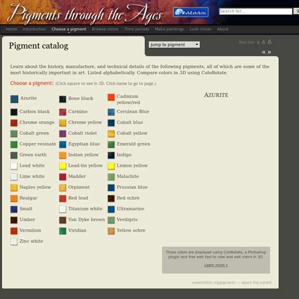 Pigment catalog