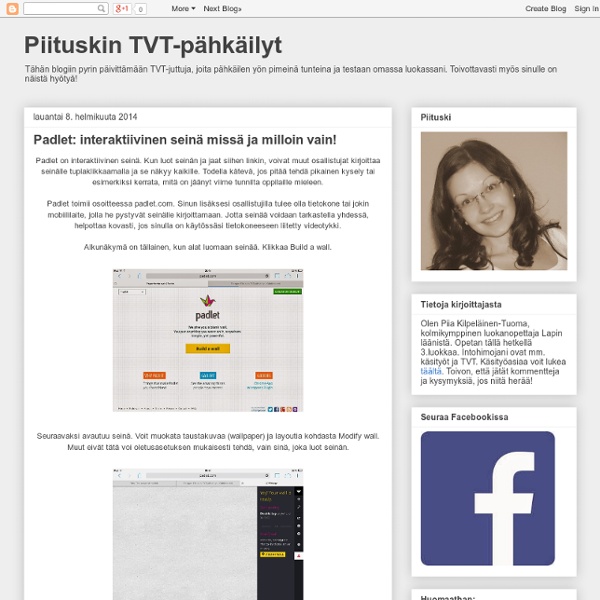Piituskin TVT-pähkäilyt: Padlet: interaktiivinen seinä missä ja milloin vain!