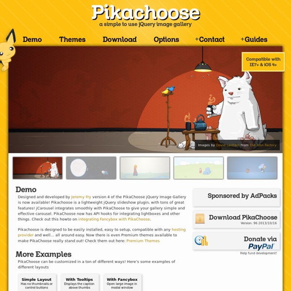 Pikachoose jQuery Image Gallery