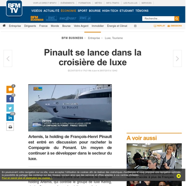 Pinault se lance dans la croisière de luxe