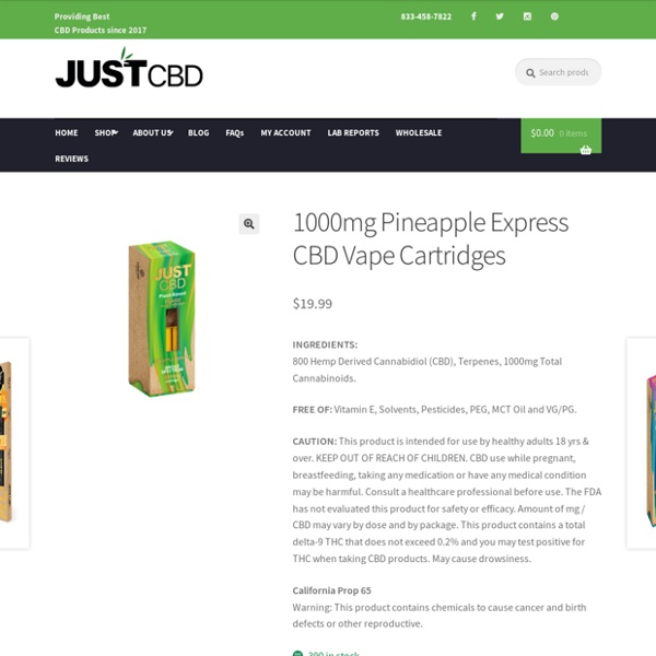 1000mg Pineapple Express CBD Vape Cartridges