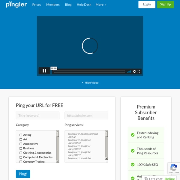 Pingler - Blog & Ping Tool