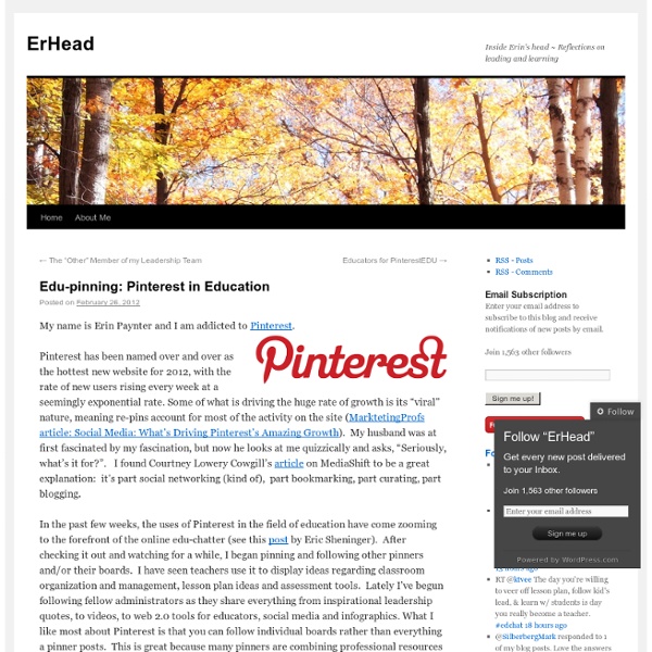 Edu-pinning: Pinterest in Education
