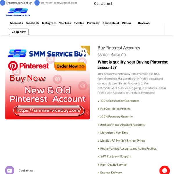 Buy real Pinterest Accounts Recovery Guaranty
