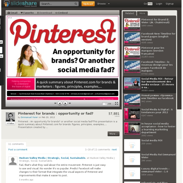 Pinterest for brands : opportunity or fad?