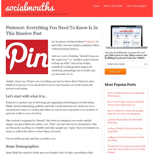 Pinterest: Everything You Need To Know Is In This Massive Post