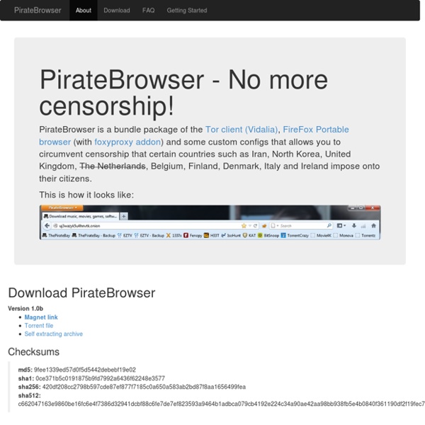 PirateBrowser - No More Censorship!