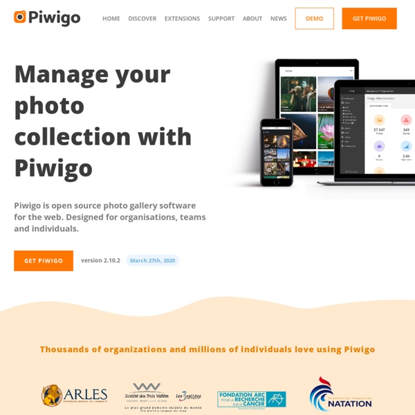Piwigo is a photo gallery software for the web