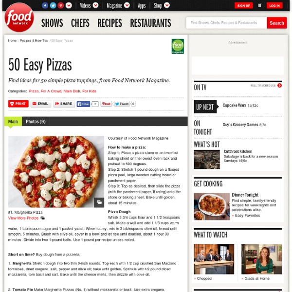 50 Easy Pizzas : Recipes and Cooking