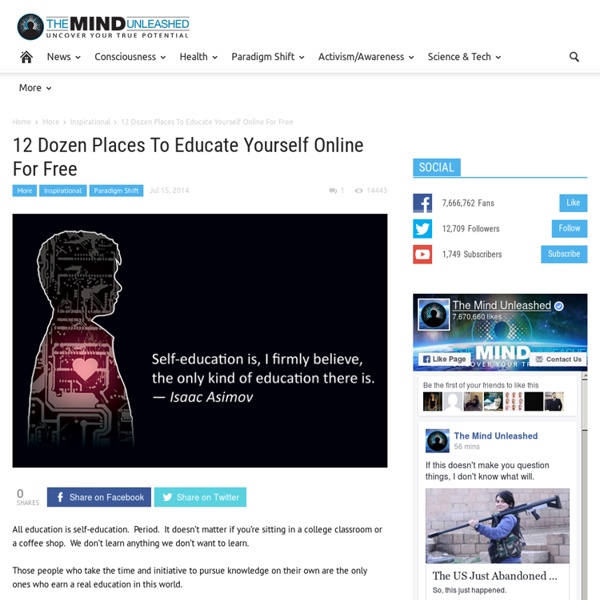 12 Dozen Places To Educate Yourself Online For Free