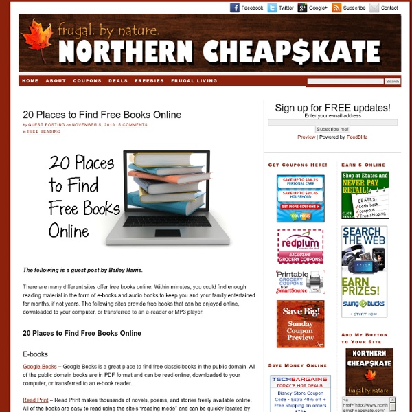 20 Places to Find Free Books Online - Northern Cheapskate