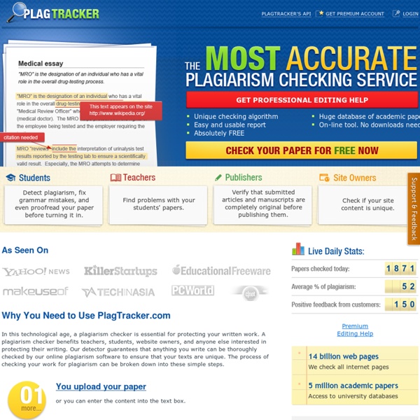 Plagiarism Checker - the most accurate and absolutely FREE! Try now!