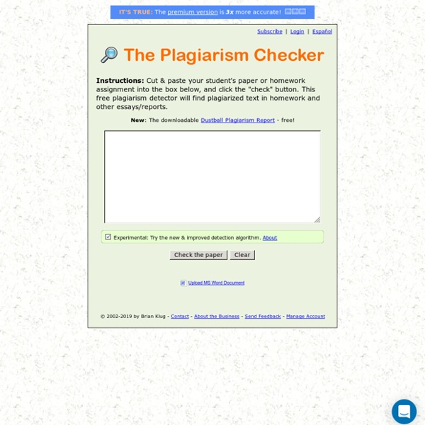 The Plagiarism Checker