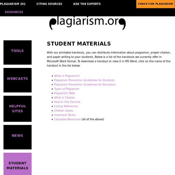 Student Materials — Plagiarism.org - Best Practices for Ensuring Originality in Written Work