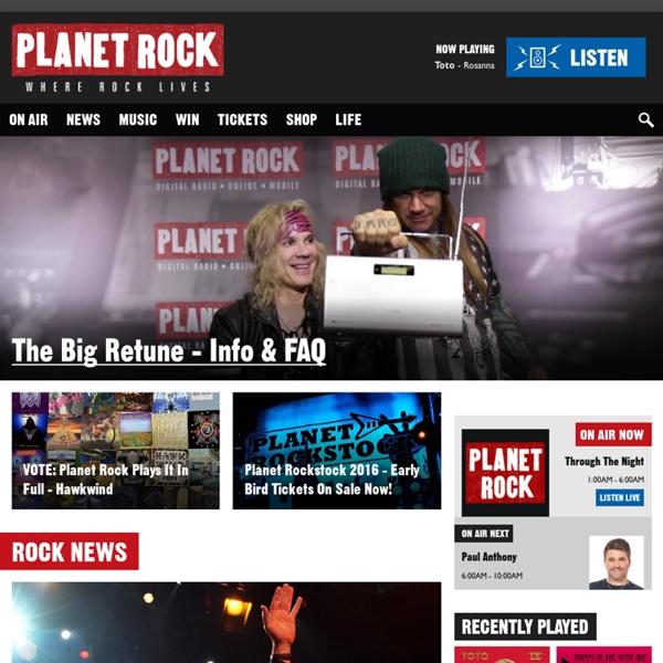 Planet Rock - Where Rock Lives on DAB Digital Radio, Sky 0110, Virgin Media 924 and Freesat 730
