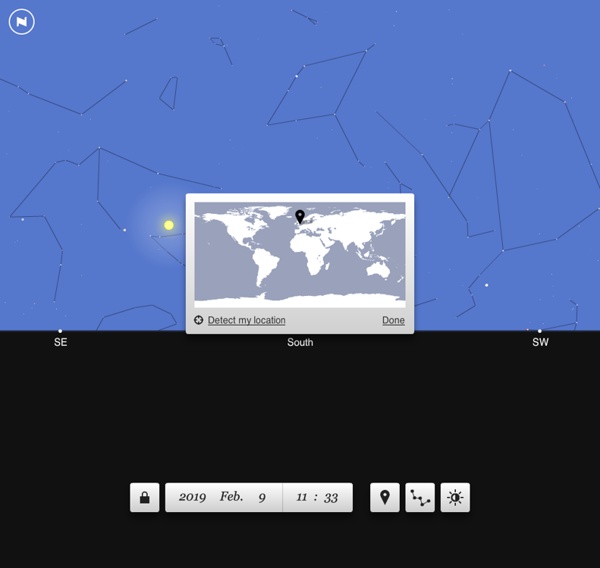 Planetarium - Interactive star map and virtual sky