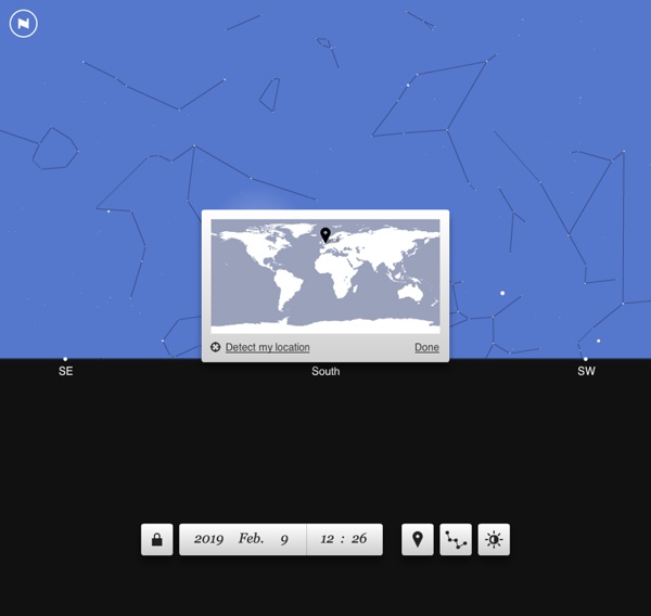 Planetarium - Interactive star map and virtual sky