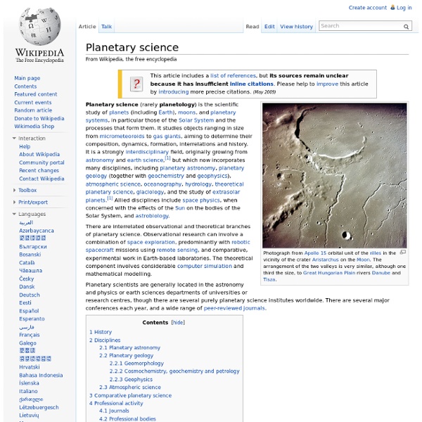 Planetary science