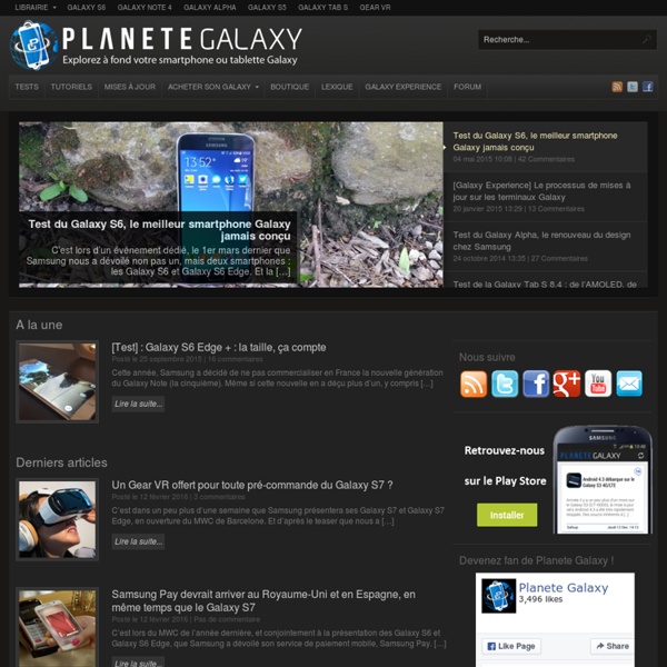 Planete Galaxy - Communauté Samsung francophone