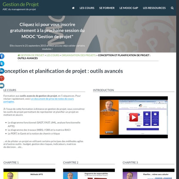 Outils d'organisation de projet