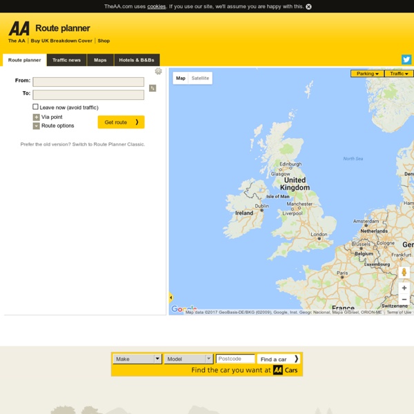 AA Route Planner: Routes, maps and directions